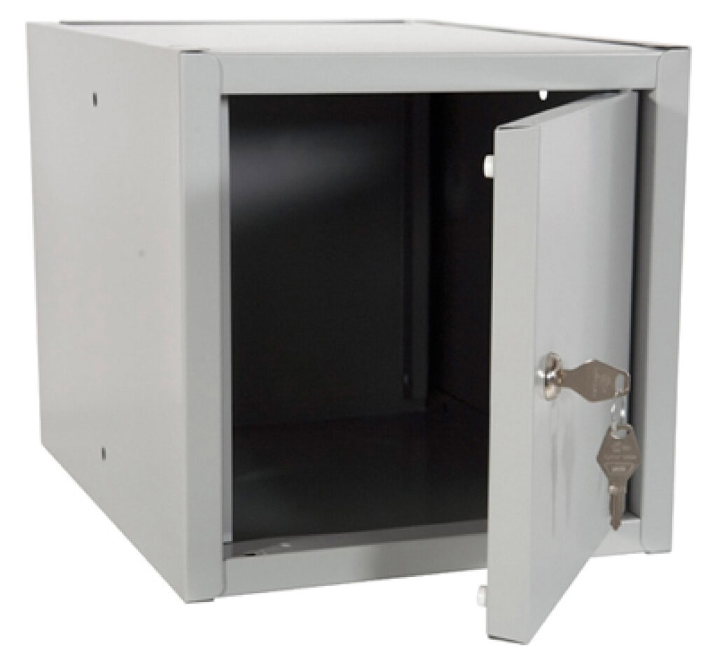 småfacksskåp 1 med mått 275x275x355 - grå