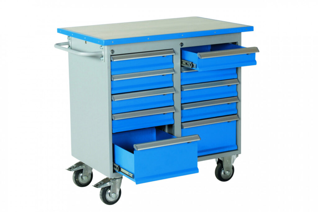 Arbetsstation med 10 lådor