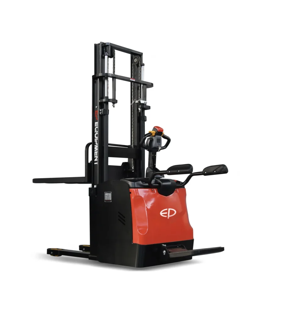 elektrisk staplare med åkplatta