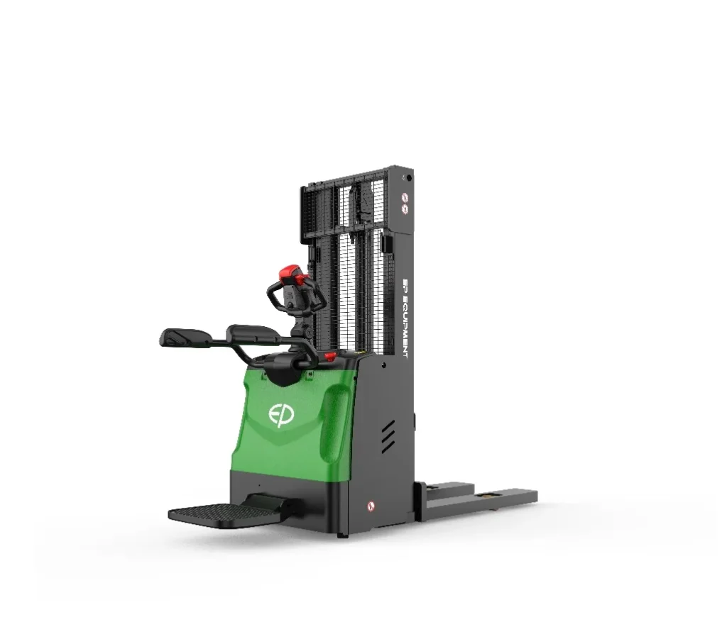 elektrisk staplare med åkplatta
